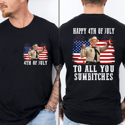 Patriotic 250 Years Pocket & Back Shirt, Happy 4th Of July To All You Sumbitches Tee 685265