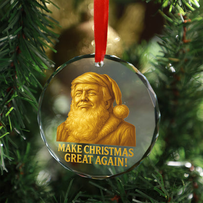 Make Christmas Great Again Glass Ornament | President Donald Trump Christmas Ornament 683423 – GOP