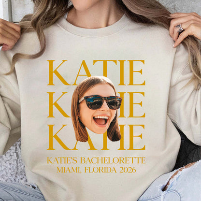 Custom Face Bachelorette Party Shirt, Personalized Bridal Party Tee, Bride Squad Shirt 685711
