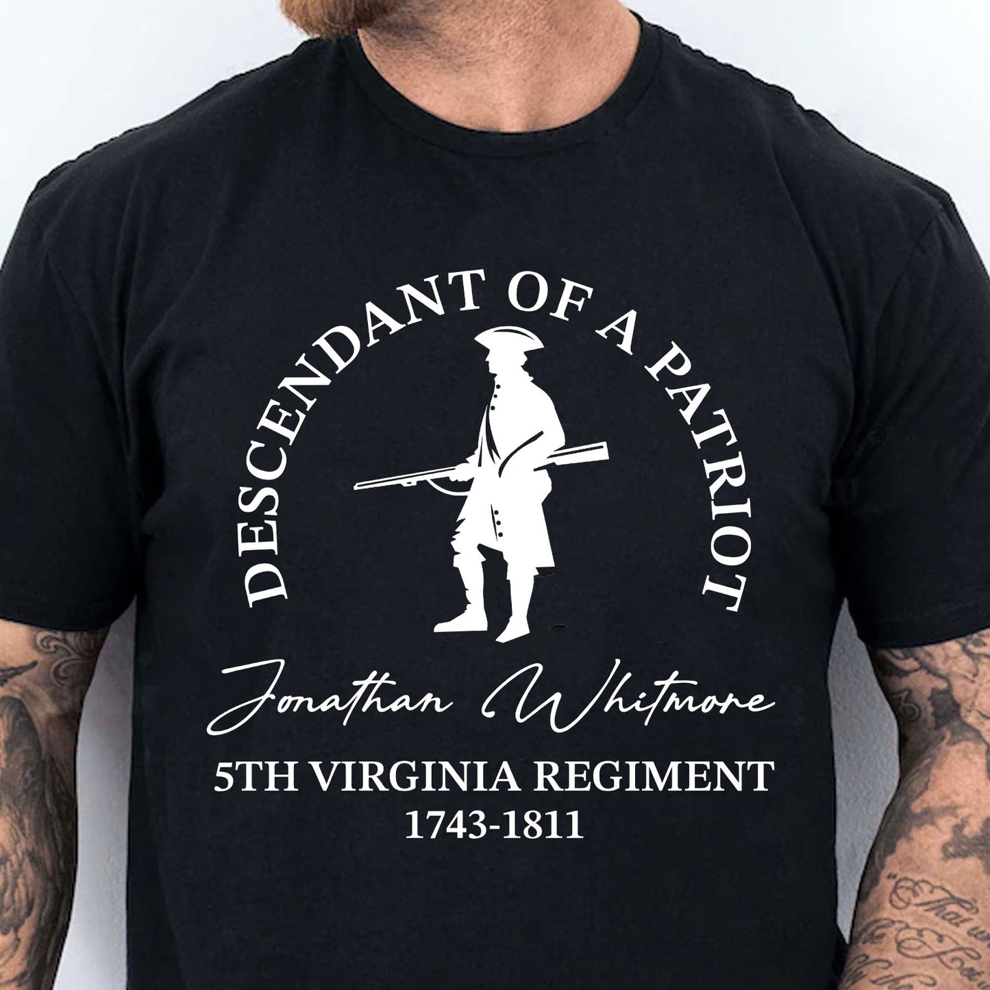 Personalized 250 Years USA Anniversary Shirt | Custom Name Descendant of a Patriot Tee | 4th of July Gift 684435