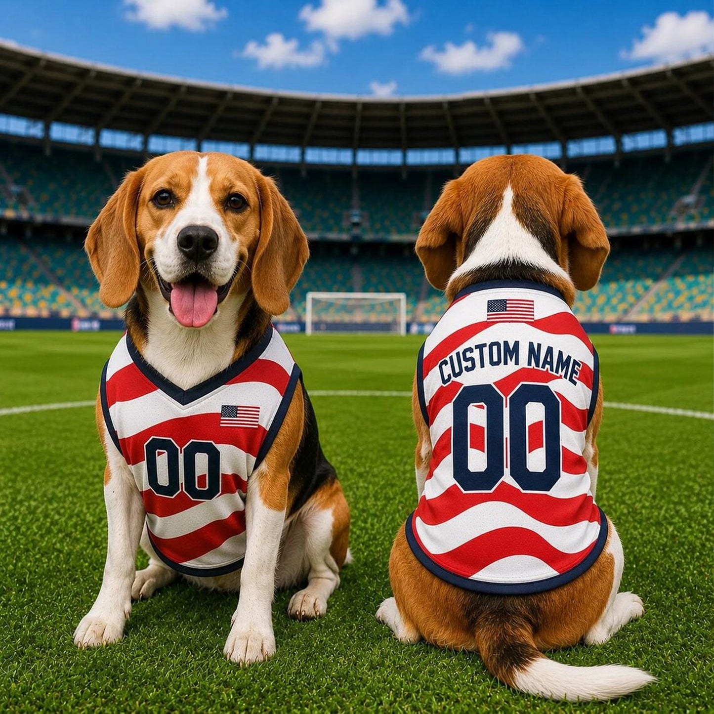 Personalized USA Dog Soccer Jersey, Custom Dog Name & Number Shirt, USA 2026 Pet Soccer Jersey Gift 685512 WFD