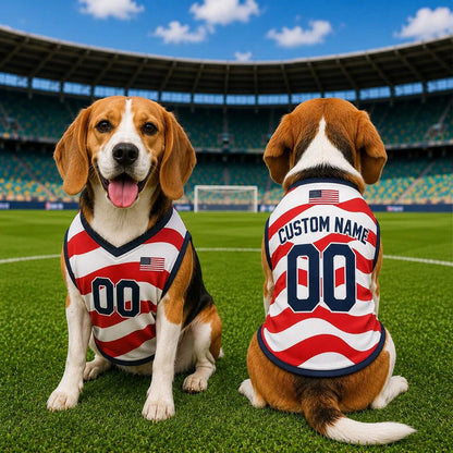 Personalized USA Dog Soccer Jersey, Custom Dog Name & Number Shirt, USA 2026 Pet Soccer Jersey Gift 685512 WFD