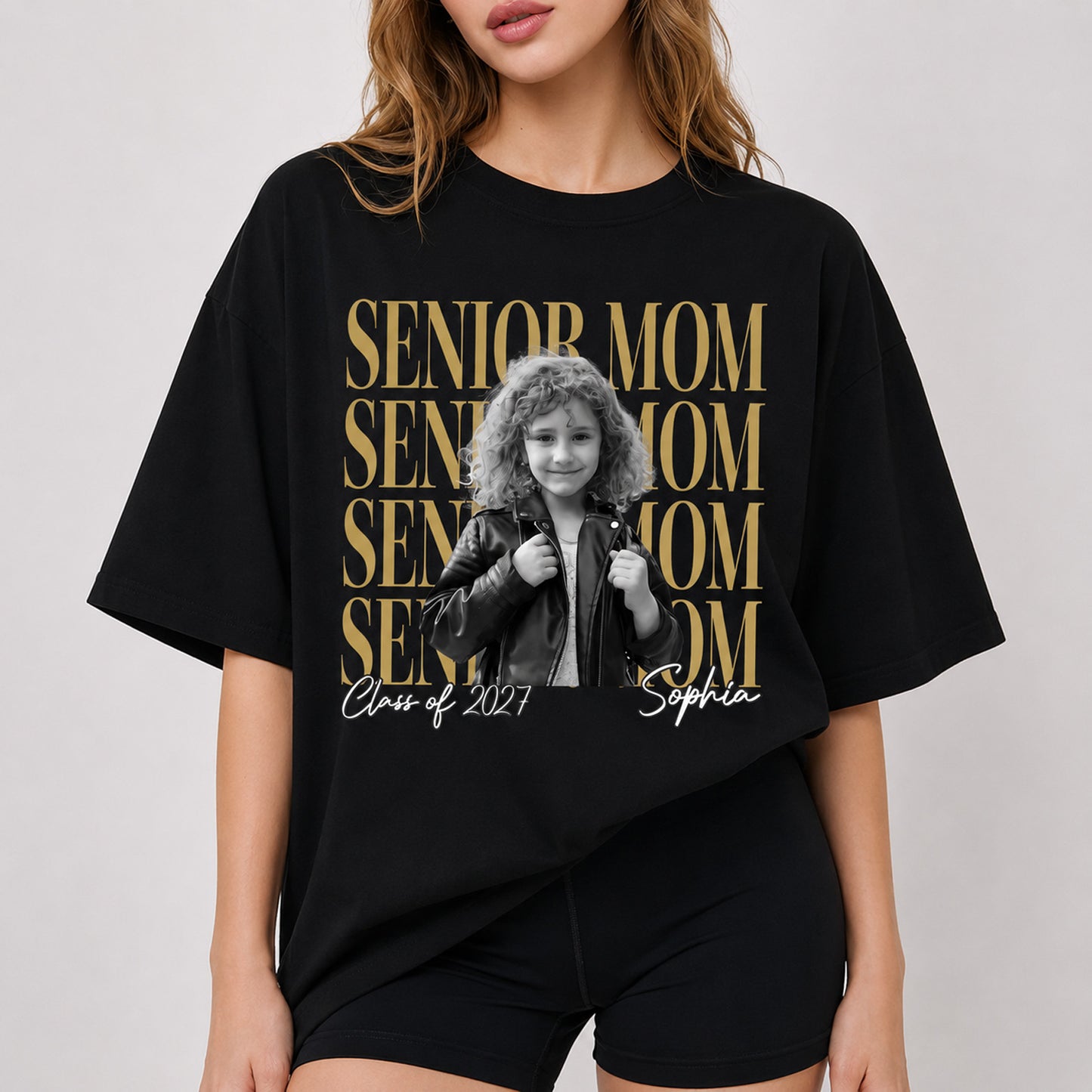 Personalized Senior Mom Shirt, Custom Photo Class of 2027 Graduation Shirt, Proud Parent Graduation Gift 685654 WFD