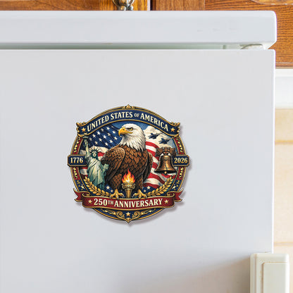 USA 1776–2026 250 Years Anniversary Fridge Magnet | Patriotic Eagle Liberty Fridge Magnet 684543