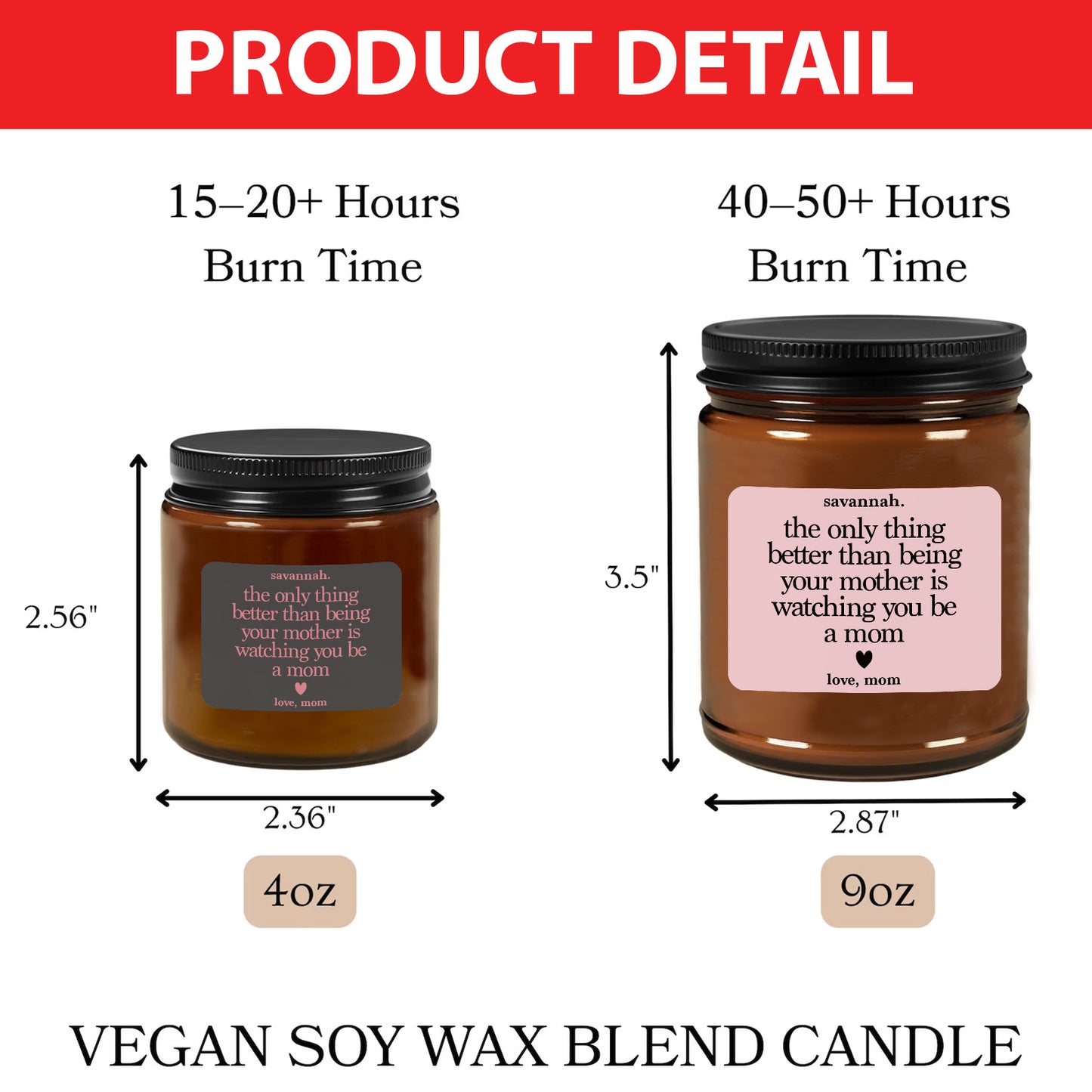 Personalized To My Daughter Candle Gift, New Mom Gift, Custom Name Candle, Mothers Day Gift 684859