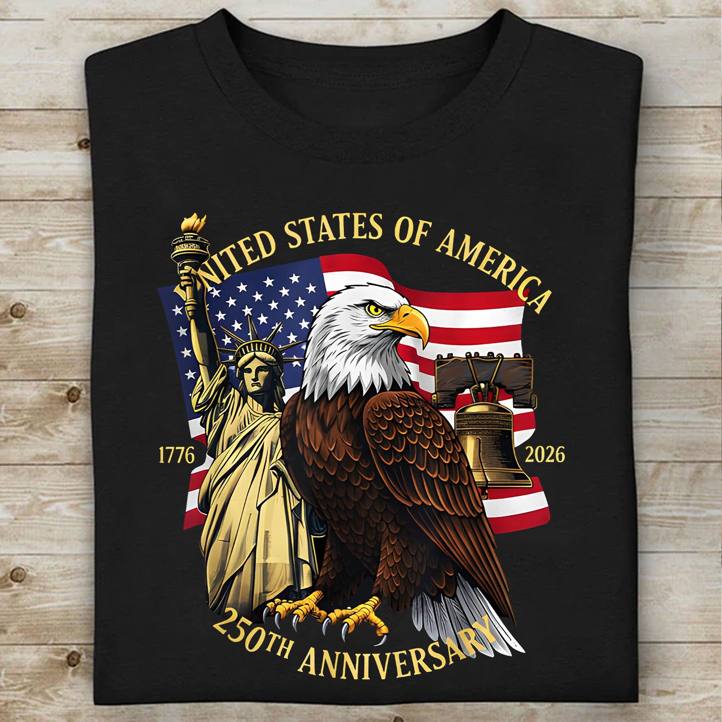 USA 250 Years Anniversary Shirt | Patriotic Eagle US Flag 1776–2026 T-Shirt | 4th of July Tee 684238