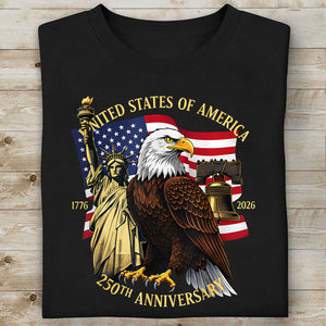 USA 250 Years Anniversary Shirt | Patriotic Eagle US Flag 1776–2026 T-Shirt | 4th of July Tee 684238