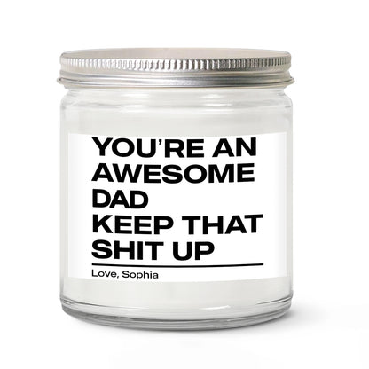 Personalized Funny Dad Grandpa Candle, Custom Father’s Day Candle Gift for Dad Grandpa, Funny Scented Candle 684953