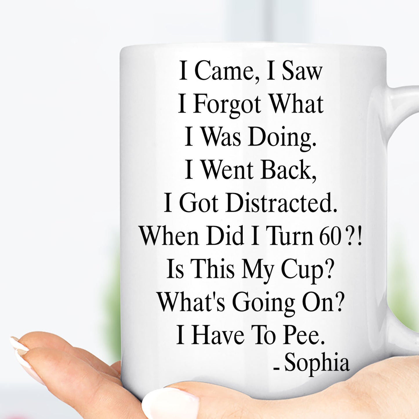 Personalized Funny Old Age Birthday Mug, Custom Name Coffee Mug For Dad, Mom, Father’s Day Gift 685093