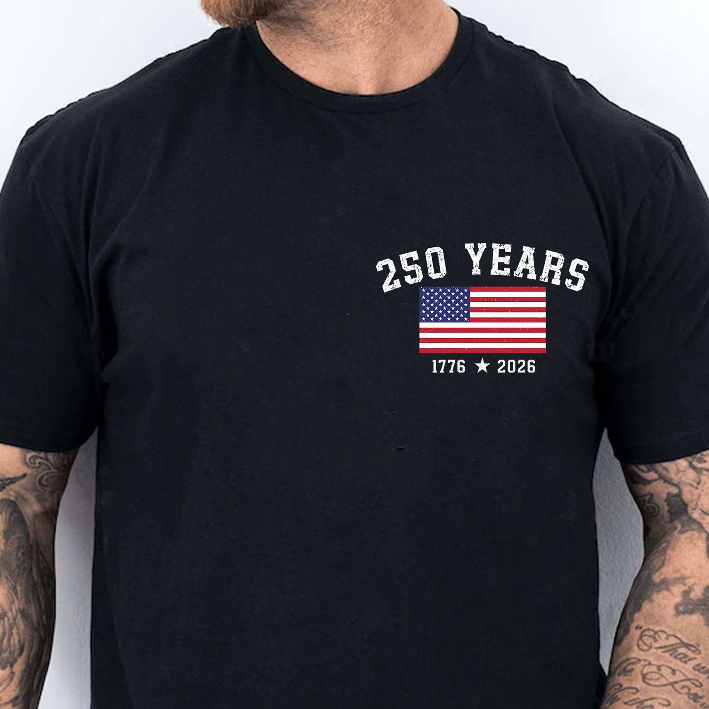 250 Years USA Pocket Shirt, America Flag Patriotic Tee, 1776–2026 Fourth of July Independence Day Shirt 685471