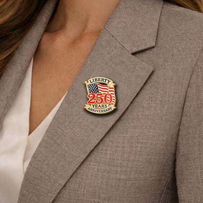 Liberty 250 Years Anniversary American Flag Lapel Pin Pack of 10, Patriotic 1776–2026 Keepsake Gift 684697