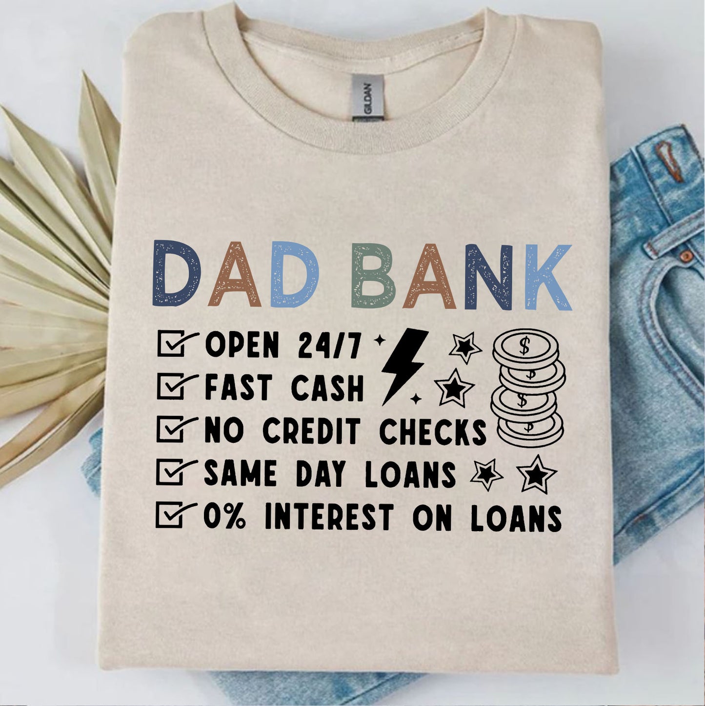 Funny Dad Bank Shirt, Dad Joke Graphic Tee, Father’s Day Gift for Dad, New Dad Bright Shirt, Cool Dad Gift 684944