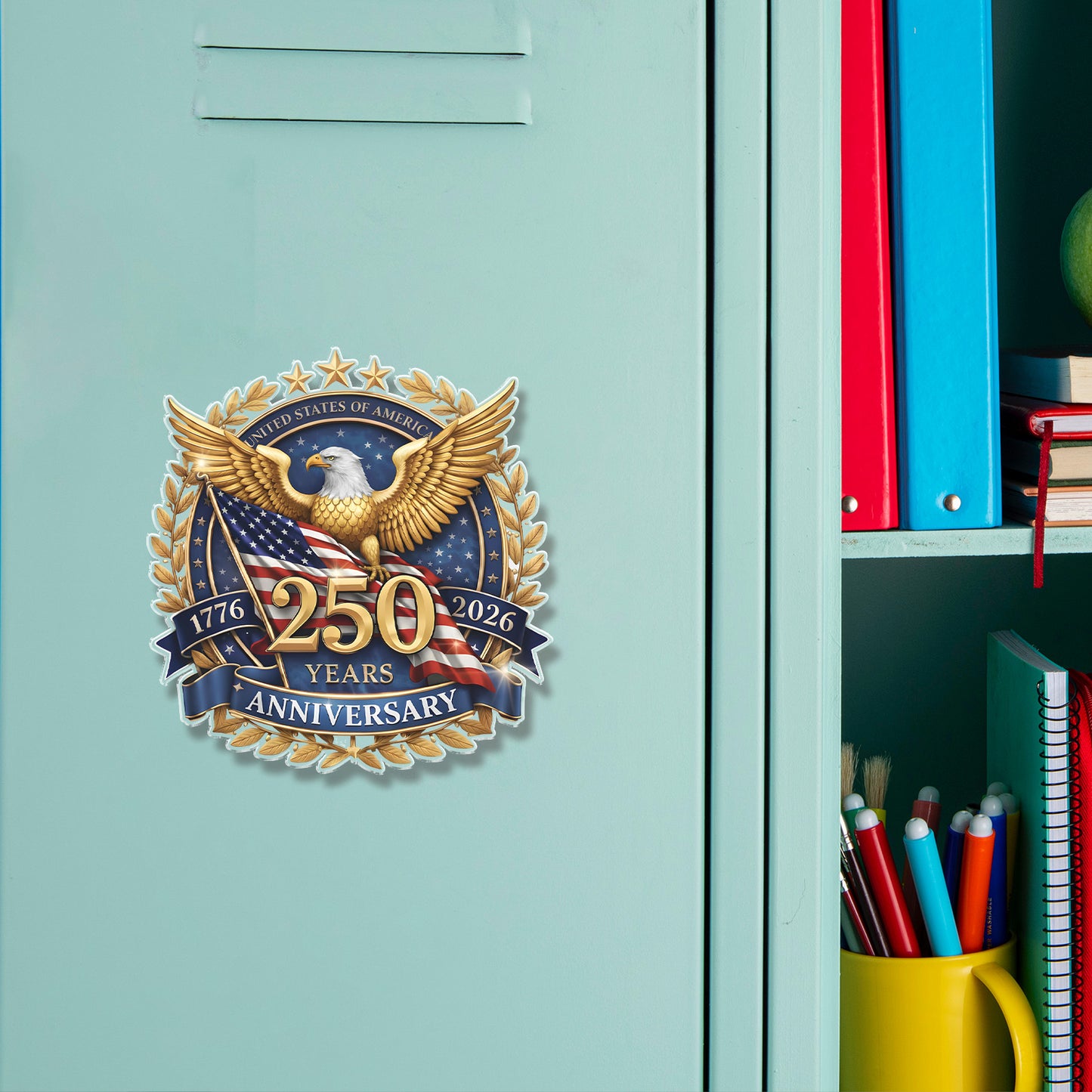 USA 250 Years Anniversary Fridge Magnet, 4th of July 1776–2026, Patriotic Eagle US Flag Fridge Magnet 684223