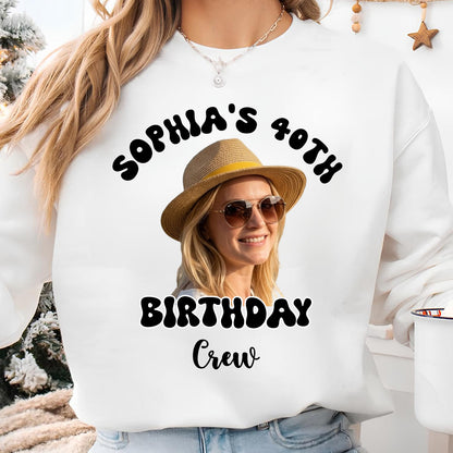 Personalized Photo Birthday Crew Shirts, Custom Birthday Party Tee, Matching Birthday Squad Shirts 685562