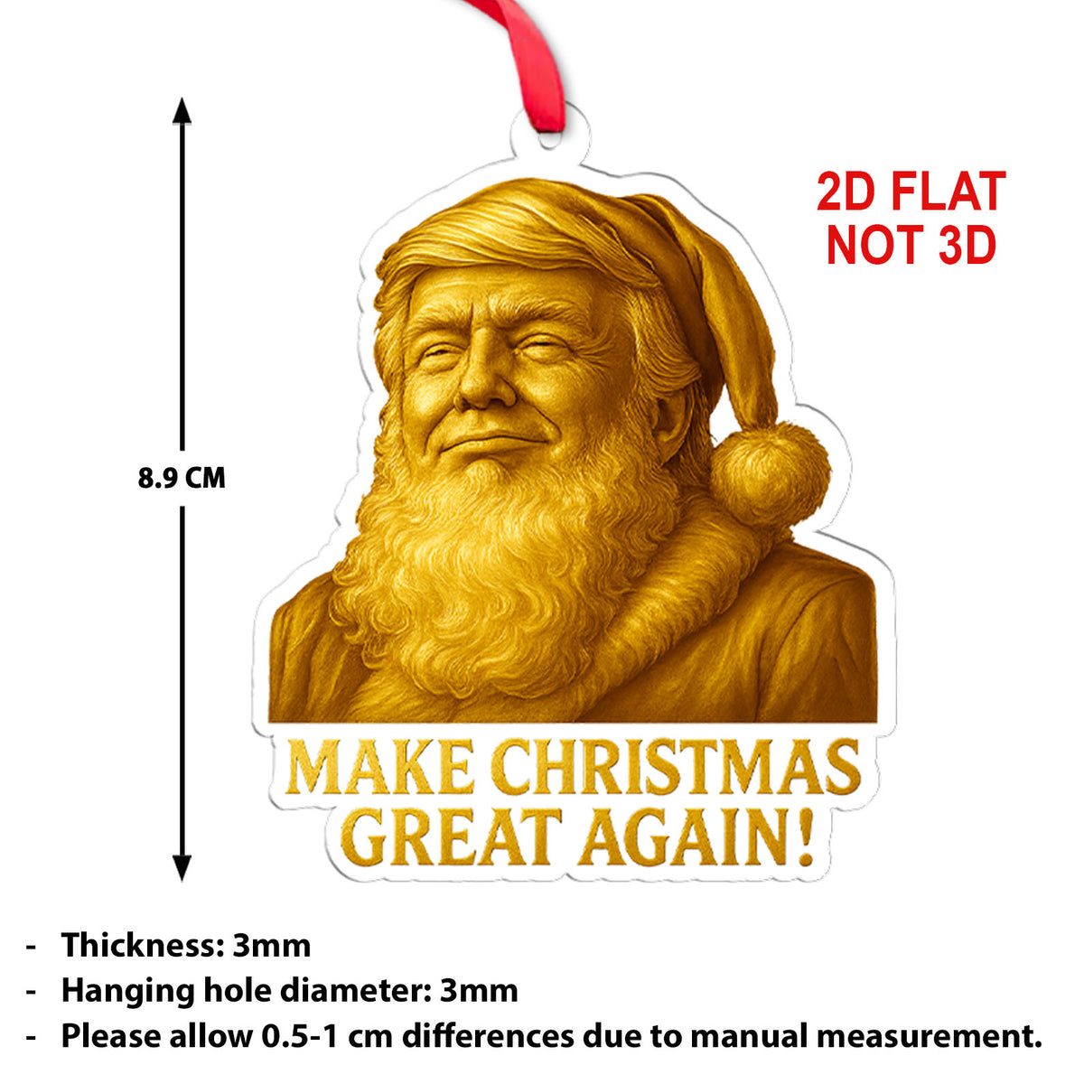 Make Christmas Great Again Acrylic Ornament | Donald Trump Christmas Ornament 683423 – GOP