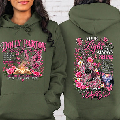 Dolly Parton Memorial Front & Back Shirt, 1946–2026 Country Music Tribute Dark Shirt 686046