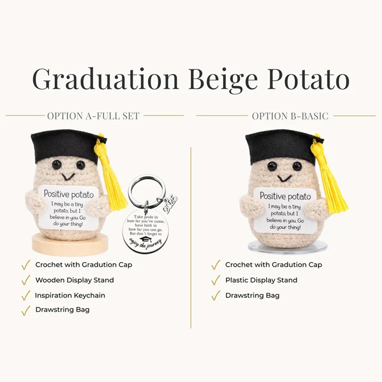 Personalized 2026 Graduation Crochet Gift, Big Dill Pickle Stand, Positive Potato Keepsake 685070
