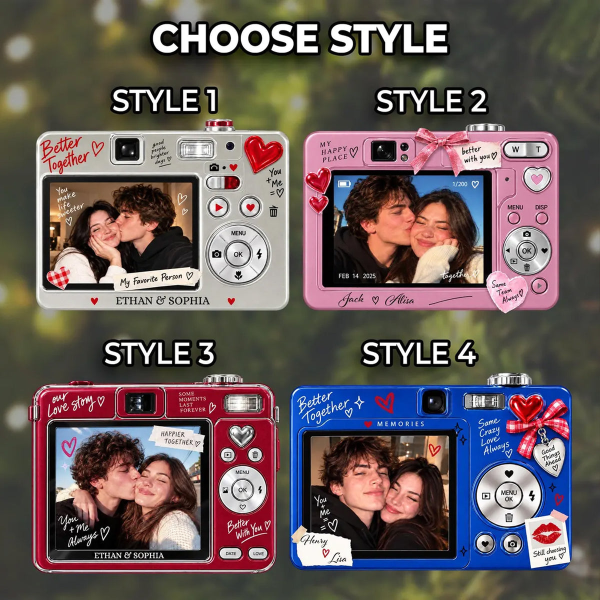 Custom Photo Couple Digital Camera Acrylic Ornament, Personalized Christmas Ornament, Gift for Couple 686517 WFD