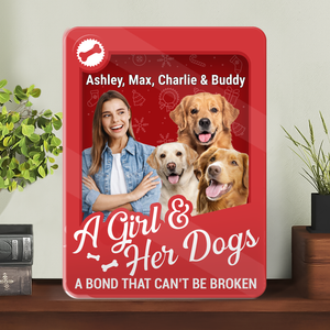 Custom Dog Cat Photo Has Unbreakable Bond Toy Box Acrylic Block Plaque | Personalized Acrylic Plaque 683707