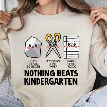 Nothing Beats Kindergarten Shirt, Kindergarten Teacher Tee, Funny Back to School Shirt 685733