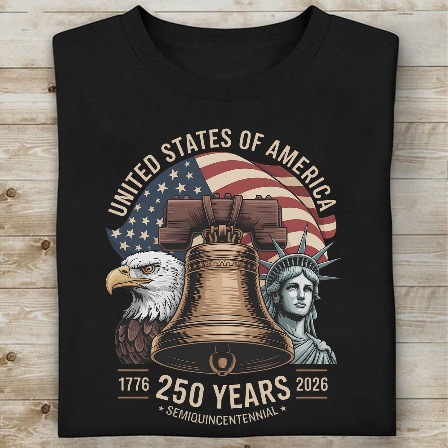 250 Years USA Anniversary Shirt | Patriotic Eagle US Flag Liberty 1776–2026 Tee | 4th of July T-Shirt 684342
