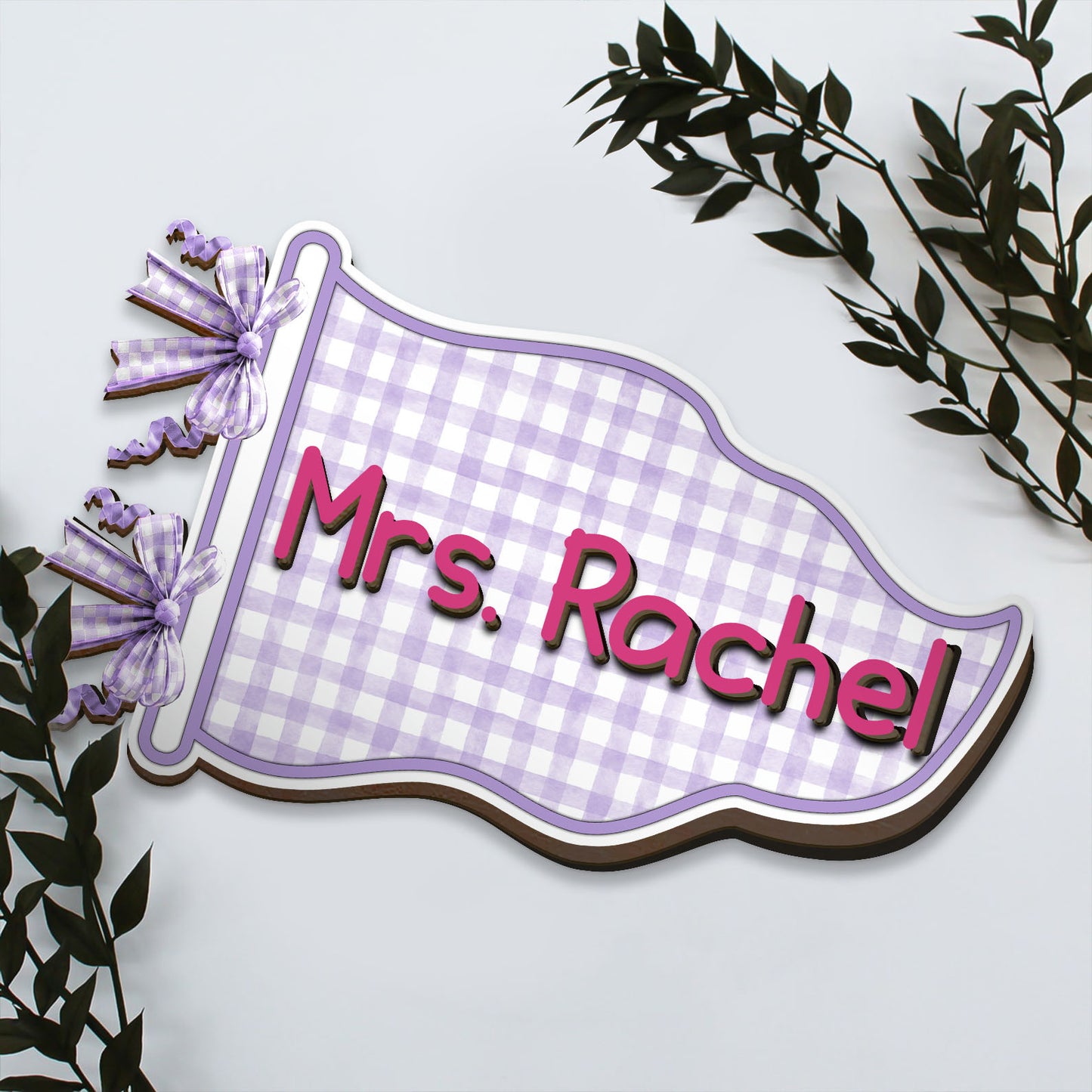 Personalized Teacher Name Wooden Sign, Custom Classroom Door Hanger, Back to School Teacher Gift 685725