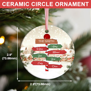 Christmas Custom Name Family Ceramic Ornament | Personalized Family Christmas Ornament 683237