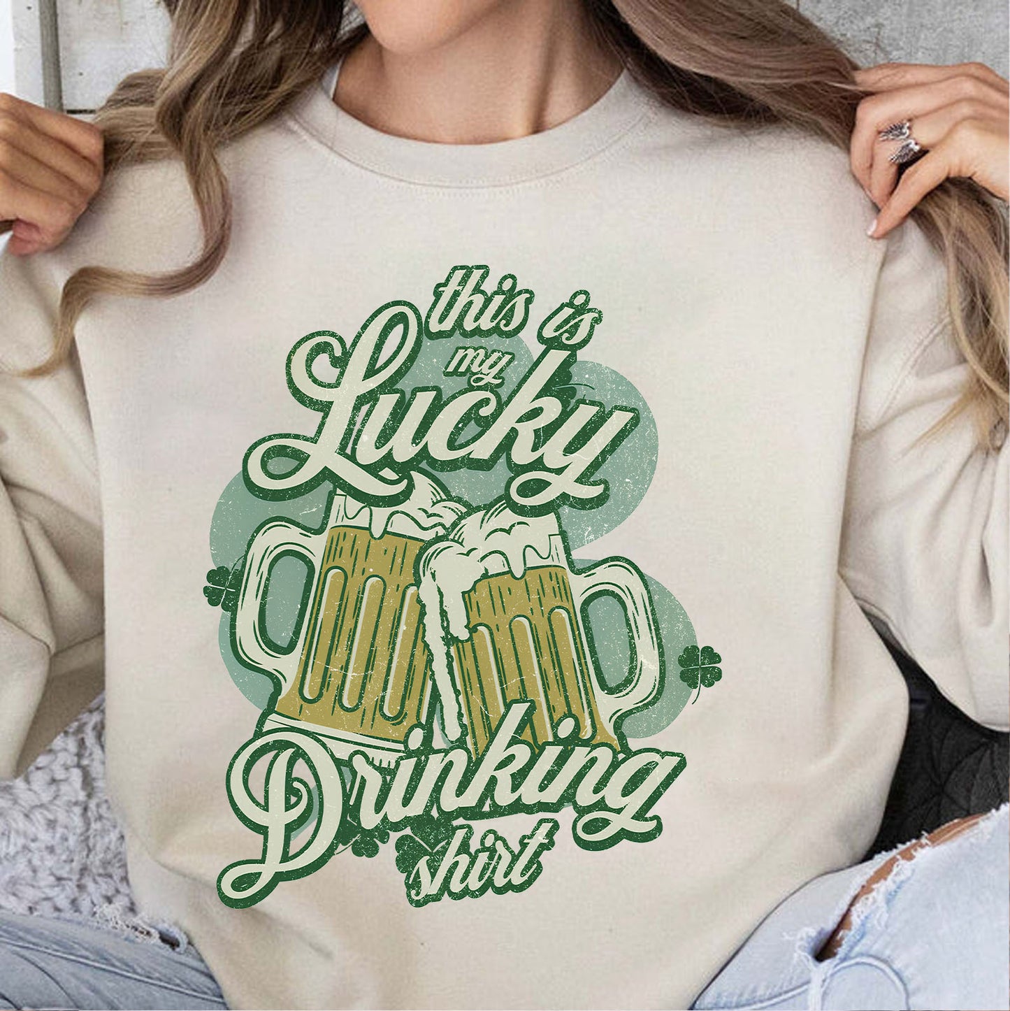 This Is My Lucky Drinking Bright Shirt | Funny St. Patrick’s Day Beer Tee | Irish Drinking Party Shirt 684399