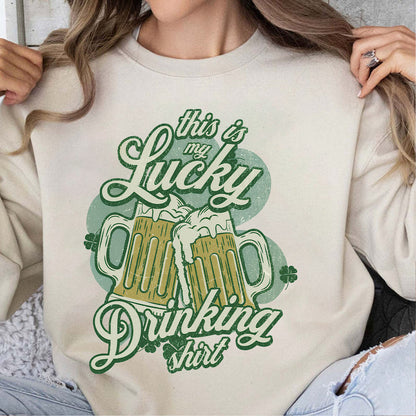 This Is My Lucky Drinking Bright Shirt | Funny St. Patrick’s Day Beer Tee | Irish Drinking Party Shirt 684399