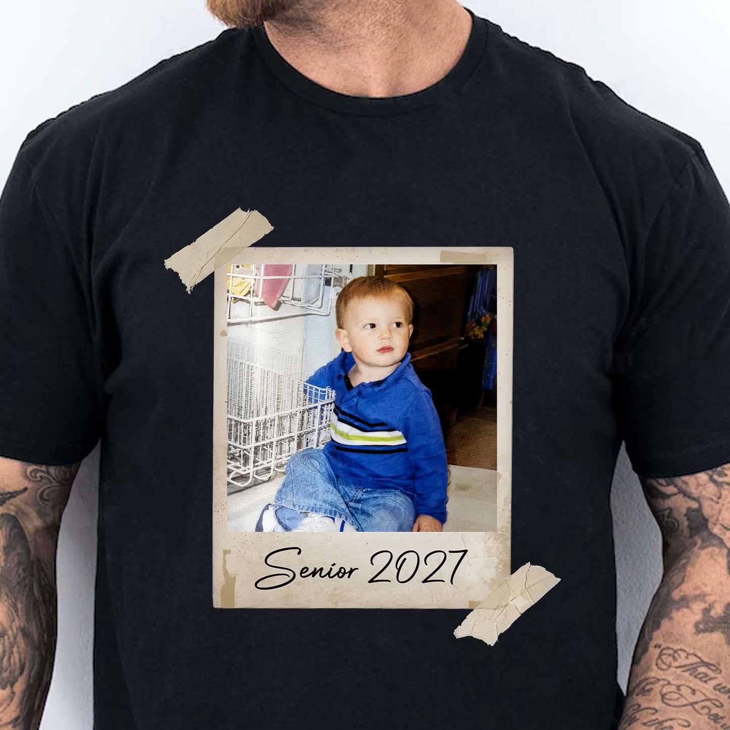 Custom Photo Senior 2027 Shirt, Personalized Back to School Gift, Graduation Tee 685689