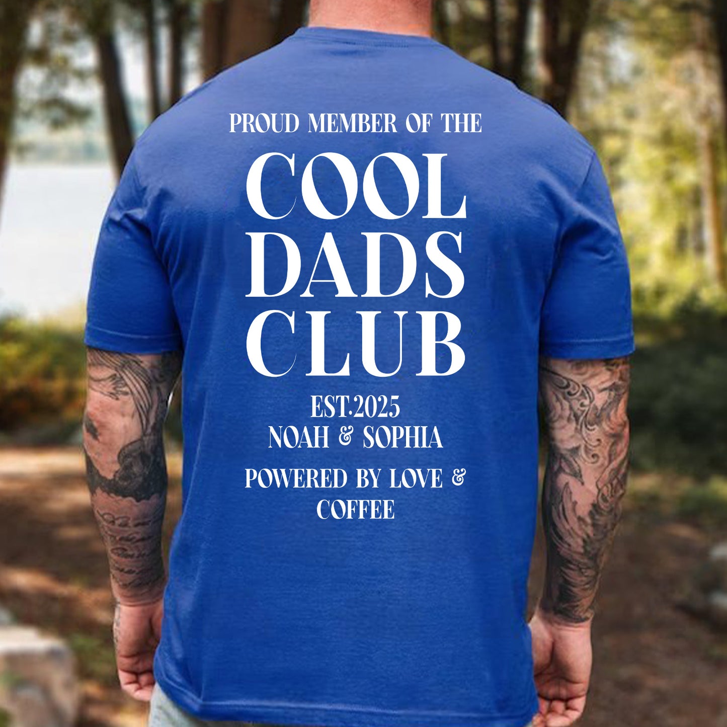 Personalized Cool Dads Club Backside Shirt, Custom Dad Dark Tee, Fathers Day Gift, Papa Daddy T-Shirt 684870