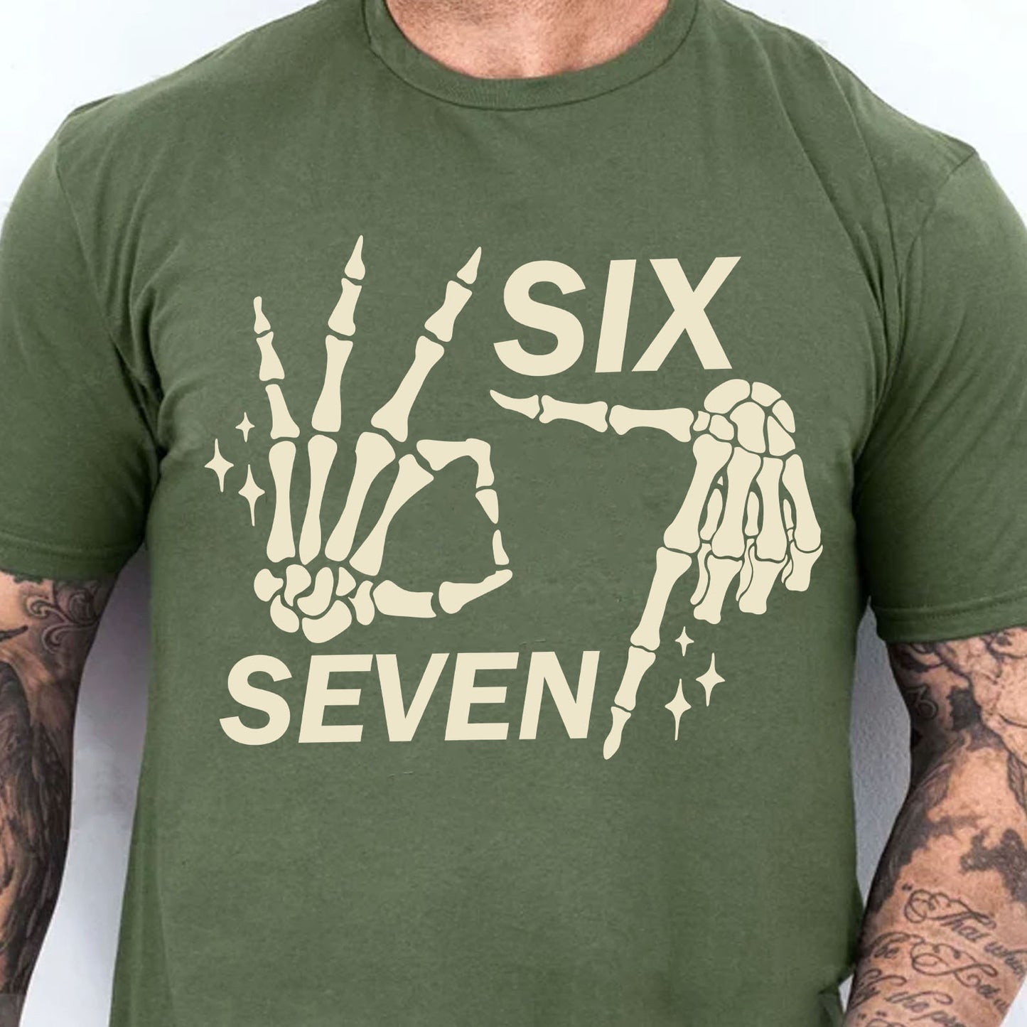 Halloween Six Seven Shirt | 6 7 Meme Skeleton Hands Halloween Shirt | Spooky Skull T-Shirt | Funny Halloween Shirt 683181