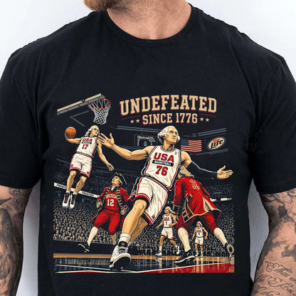 250 Years Undefeated Since 1776 Shirt, Funny Founding Fathers Basketball USA Meme 4th of July Tee 685324