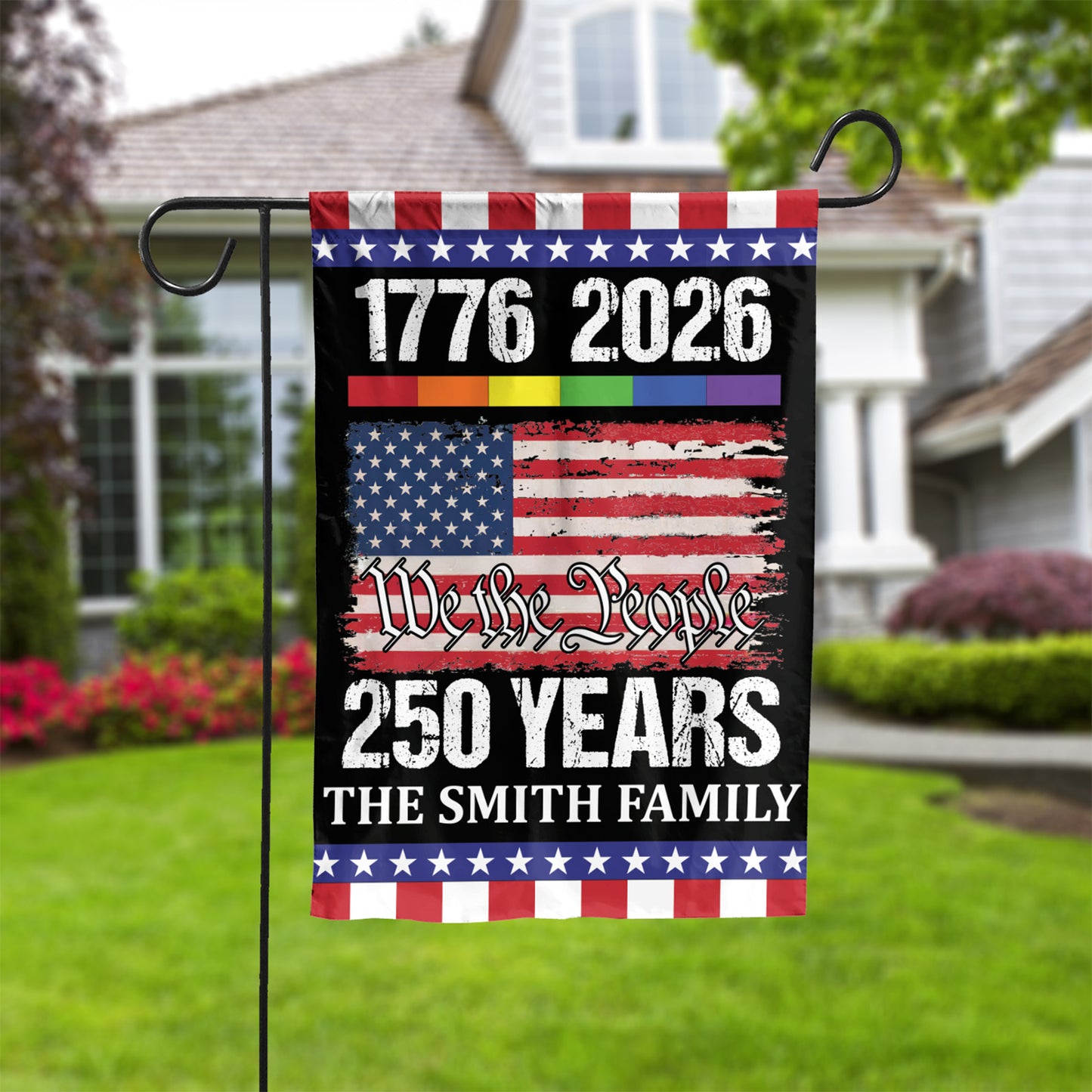 Personalized 250 Years Anniversary US Flag, Custom Name Patriotic 4th of July 1776–2026 Garden Flag 684168