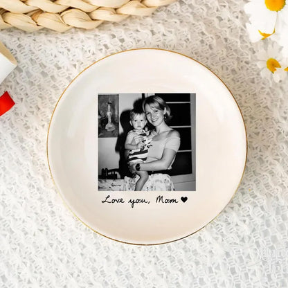 Custom Photo Jewelry Dish for Mum | Ceramic Trinket Tray Gift for Mom | Mother's Day Gift 684311 WFD