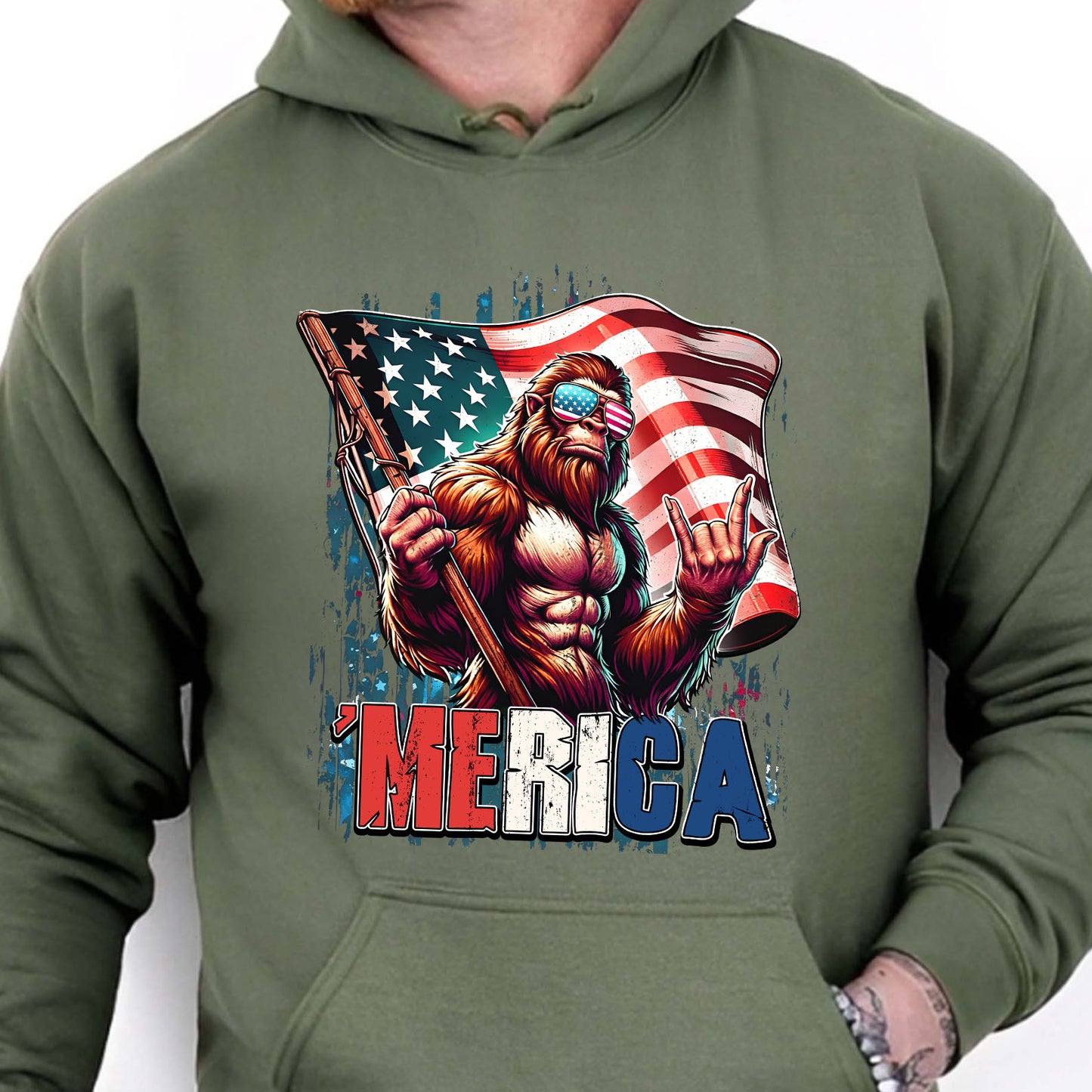 250 Years Bigfoot Shirt, Funny Patriotic Sasquatch 4th of July Tee, American Flag USA Shirt 685193
