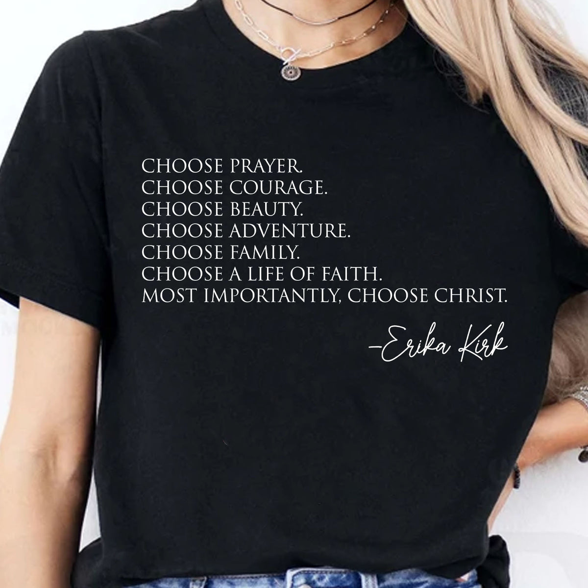 Choose Prayer Erika Kirk Shirt, Justice for Charlie Kirk Tee, Erika Kirk Quote Shirt, Freedom Tee 683089