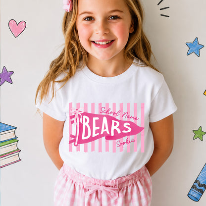Personalized School Mascot Kids Shirt, Custom School Spirit Tee, Preppy Game Day Shirt 685703