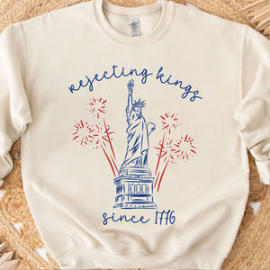 250 Years Rejecting Kings Since 1776 Shirt, Liberal 4th of July Tee, Patriotic Progressive Protest Shirt 685359
