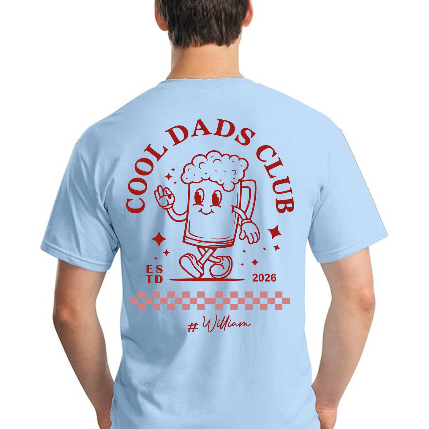Personalized Funny Cool Dads Club Backside Shirt, Custom Name Bright Tee, Father's Day Gift 684871