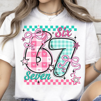 Six Seven 6 7 Valentine’s Day Sweatshirt | Trendy Valentine Meme Viral Shirt | Meme 67 Couple Tee 683924