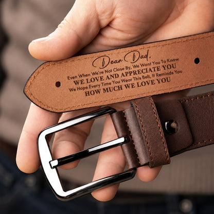 Personalized Leather Belt for Dad, We Love You Hidden Message Belt, Meaningful Gift for Dad 686494 WFD