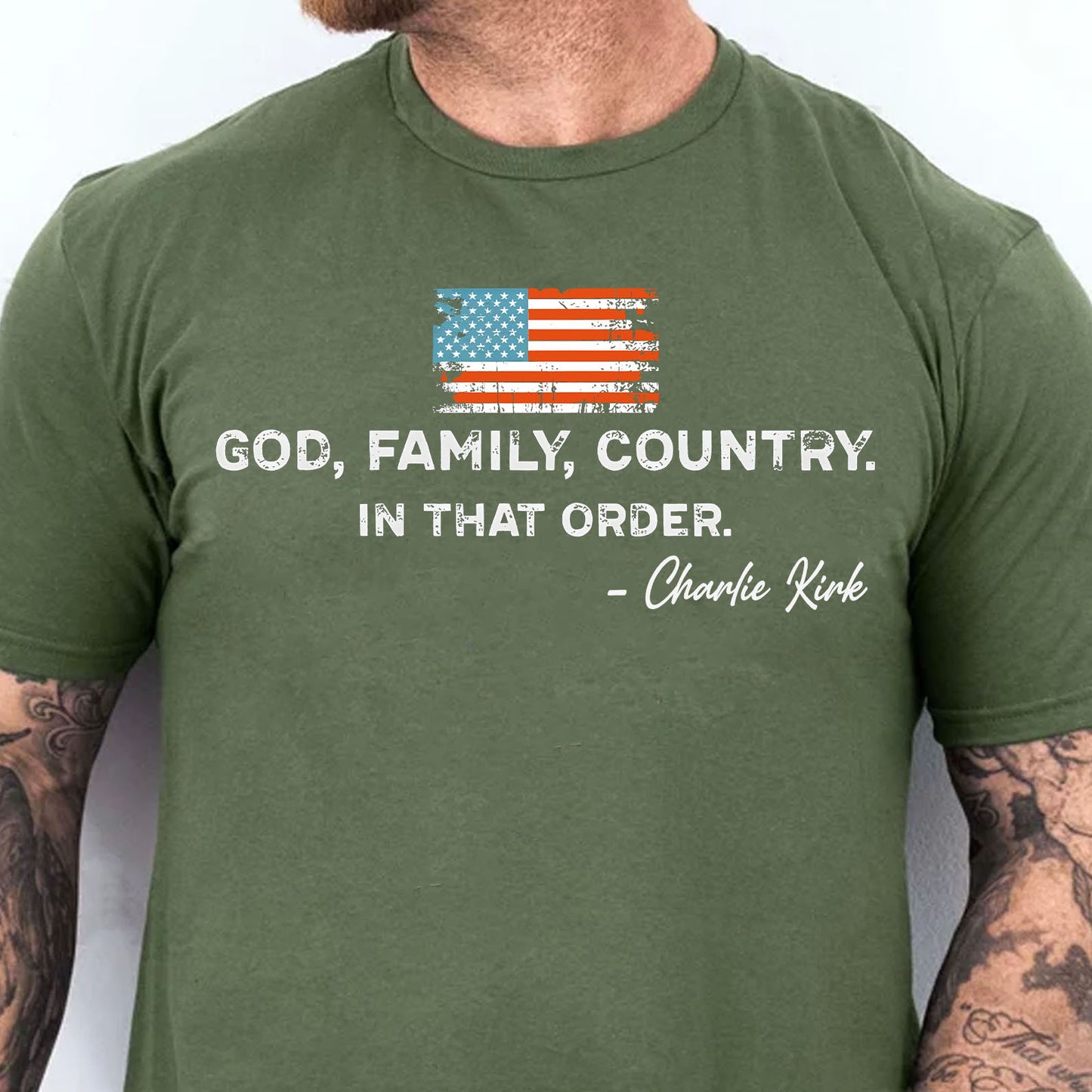 God Family Country In That Order Charlie Kirk Shirt | Justice Charlie Kirk Memorial Shirt 683083