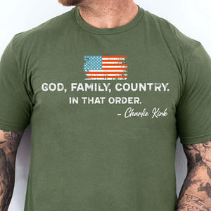 God Family Country In That Order Charlie Kirk Shirt | Justice Charlie Kirk Memorial Shirt 683083