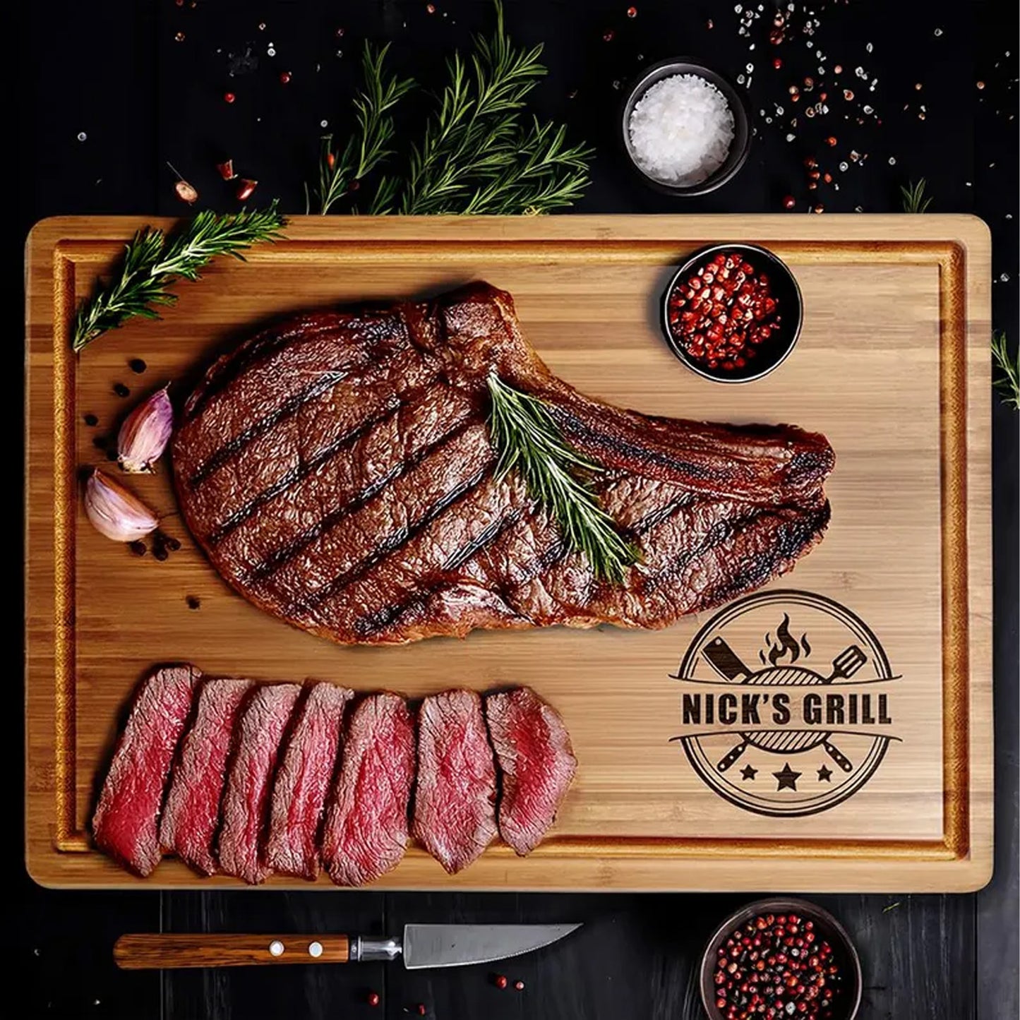 Personalized BBQ Cutting Board, Custom Grilling Board Gift for Dad Grandpa, Father’s Day Gift for Men 685003