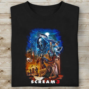 Scream 3 Halloween Shirt, Retro Horror Movie Sweatshirt, Classic Halloween Film Tee, Scary Halloween Shirt 683308-8