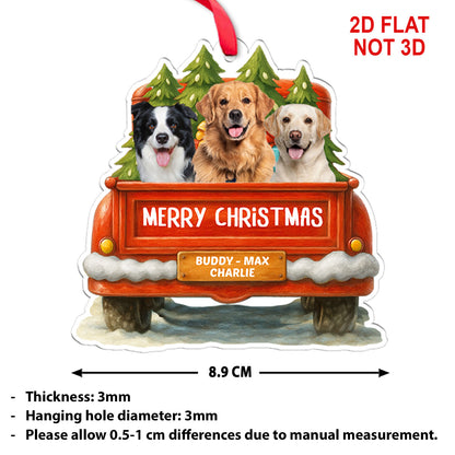 Christmas Pet Photo Acrylic Ornament | Personalized Custom Dog Cat Photo Ornament 683615
