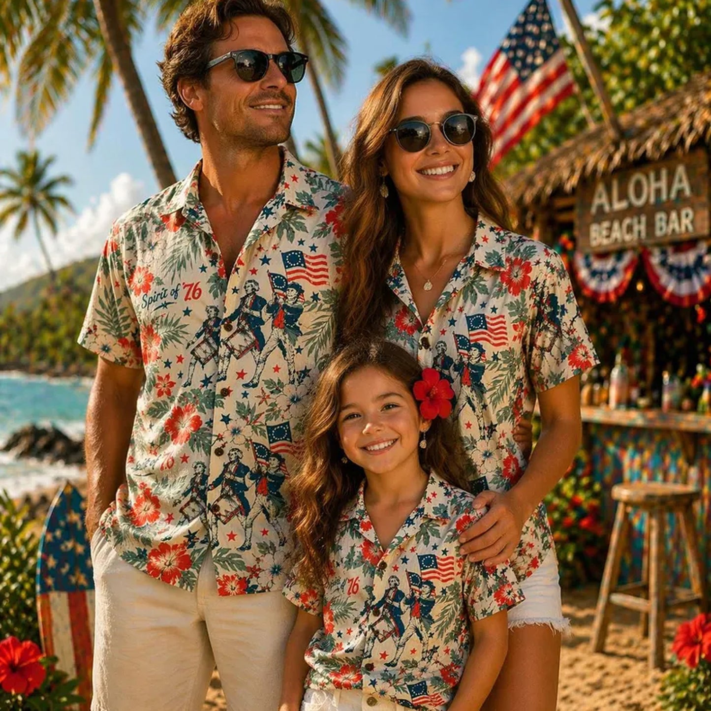 250 Years of America Hawaiian Shirt, Spirit of 76 Patriotic 4th of July 1776-2026 AOP Hawaii Shirt 685190 WFD