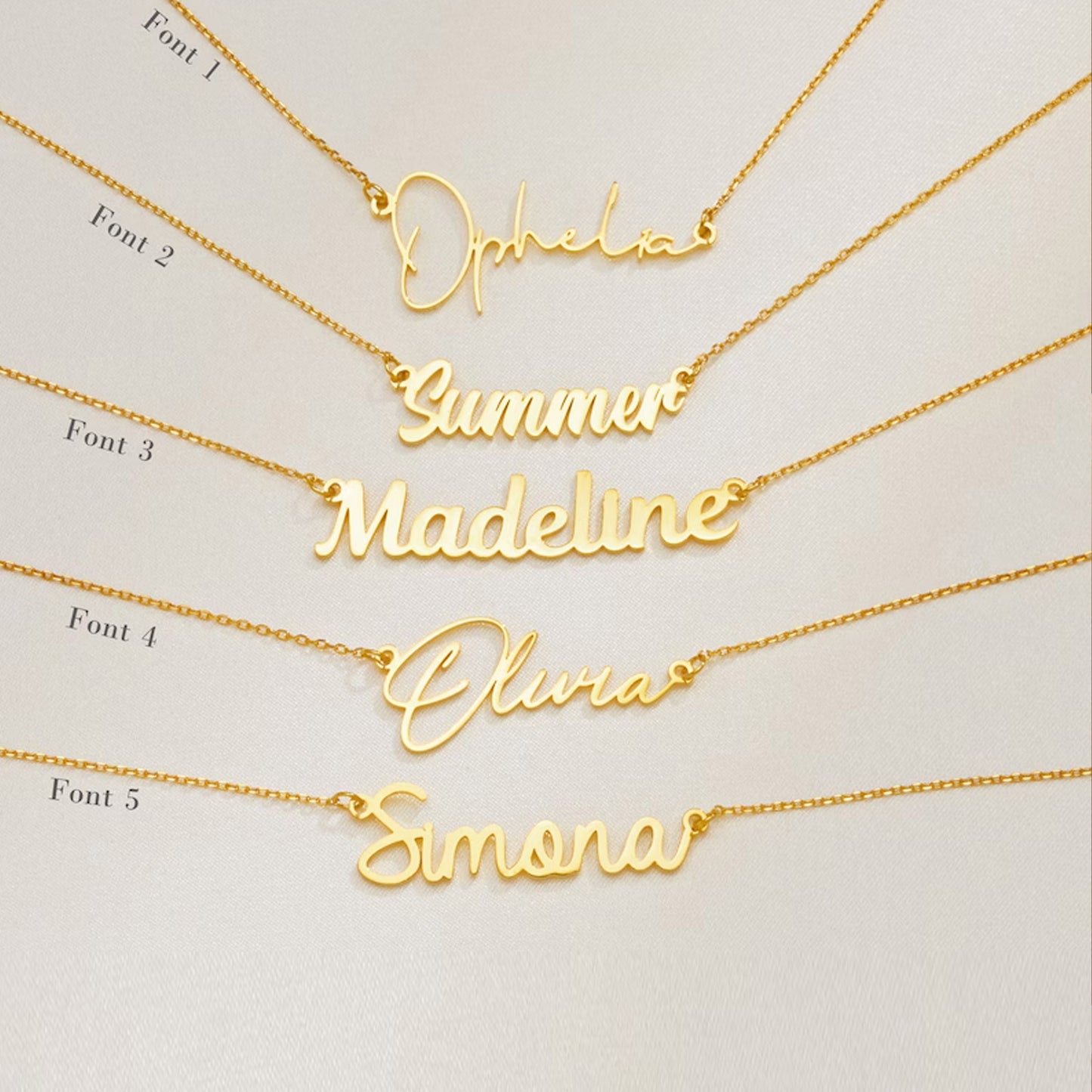 Custom Name Necklace 18K Gold Plated, Personalized Name Jewelry Gift for Her, Mothers Day Gift 684803
