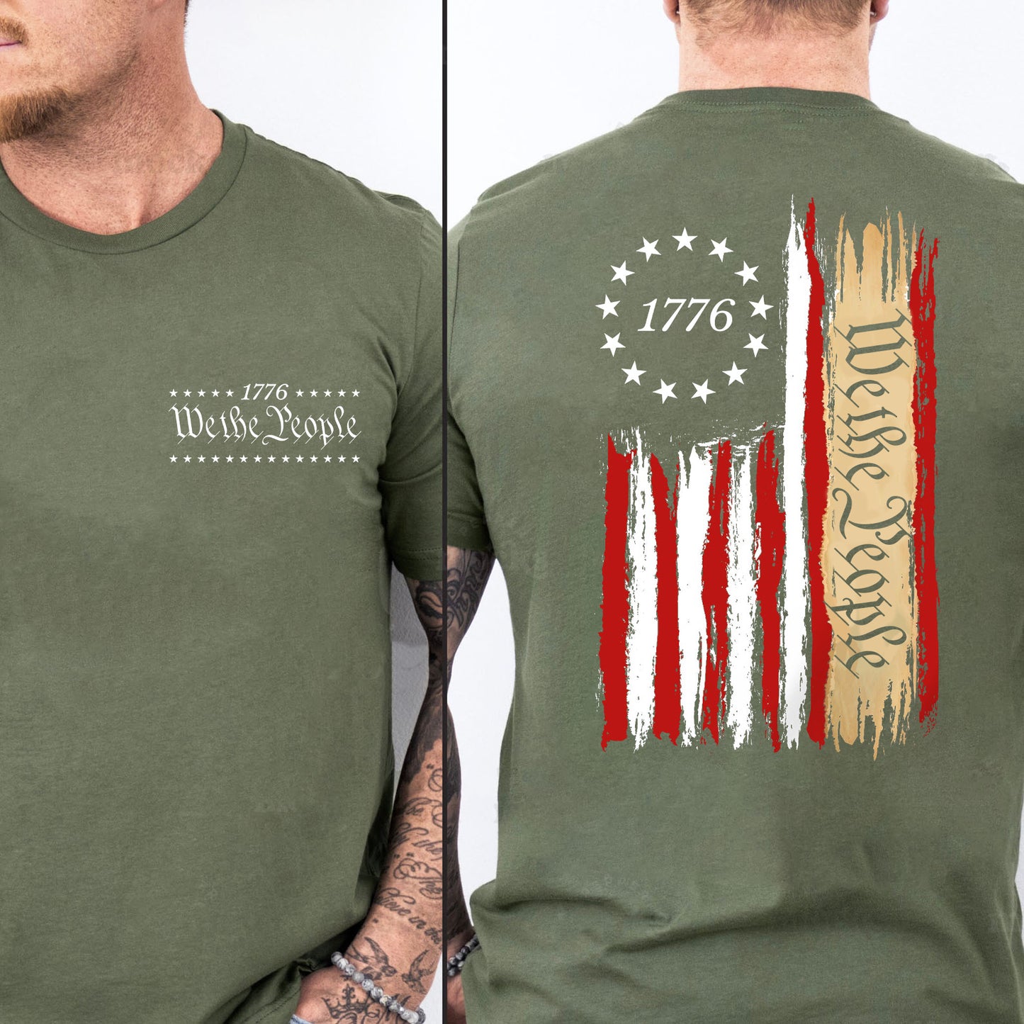250 Years We The People 1776 Pocket & Back Shirt, Patriotic US Flag Tee, Independence Day 4th of July Shirt 684756